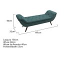 Ver imagem 3 de Recamier Divã Odessa P04 195 cm Suede - ADJ Decor - Turquesa TCA 946