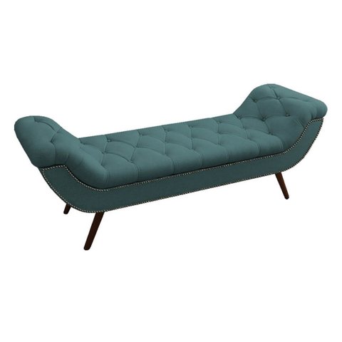 Recamier Divã Odessa P04 195 cm Suede - ADJ Decor - Turquesa TCA 946