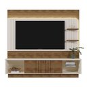 Ver imagem 2 de Estante Painel Home para Tv 65" Guaiba Pérola Metaliz/amêndoa- Mabe Magazine