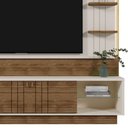 Ver imagem 3 de Estante Painel Home para Tv 65" Guaiba Pérola Metaliz/amêndoa- Mabe Magazine