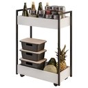 Ver imagem 1 de Carrinho Gourmet de Apoio Industrial 2 Prateleiras Sara M24 Branco/preto - Mpozenato