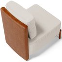 Ver imagem 7 de Poltrona Decorativa Sala de Estar Living Pés Madeira Hungria L02 Couríssimo Camel Linho Cru - Lyam L