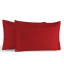 Ver imagem 1 de Kit Portas Travesseiros Silver Percal 180 Fios 50cm X 70cm 2 Peças - Vermelho