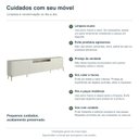 Ver imagem 7 de Rack New Bend 220 cm Porta Lisa Incolar Luna com Pé Dourado