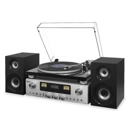 Vitrola Raveo Concert One com Receiver Toca-Discos Cd Player Fm Bluetooth Nfc USB Reproduz e Grava - 1 Vitrola Raveo Concert One com Receiver Toca-Discos Cd Player Fm Bluetooth Nfc USB Reproduz e Grava - 1