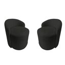 Ver imagem 2 de Kit 2 Poltronas Decorativa Yara Orgânica Veludo Preto