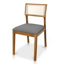Ver imagem 2 de Kit 02 Cadeiras de Jantar e Living Millie com Tela Natural Estofada Linho - Desk Design
