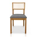Ver imagem 3 de Kit 02 Cadeiras de Jantar e Living Millie com Tela Natural Estofada Linho - Desk Design