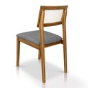 Ver imagem 4 de Kit 02 Cadeiras de Jantar e Living Millie com Tela Natural Estofada Linho - Desk Design