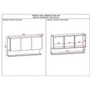 Ver imagem 3 de Armário Aéreo Line 3 Portas 120 Cm Supremo Freijó - Kits Paraná