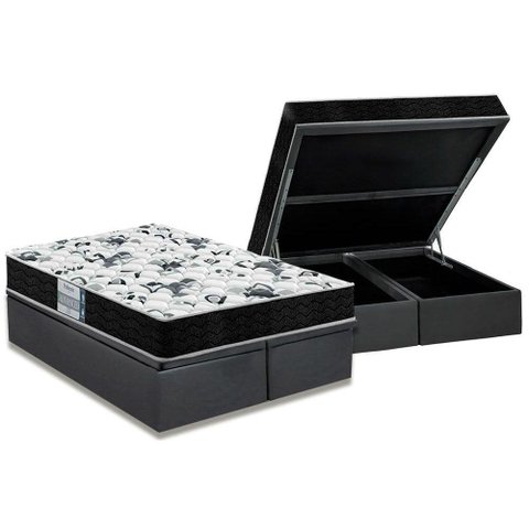 Cama Box Baú Queen: Colchão Anatômico Probel D28 / EP ProDormir Advanced Tech1000 + Base CRC