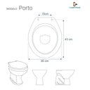 Ver imagem 3 de Assento Sanitário Soft Close Porto Preto para Vaso Luzarte