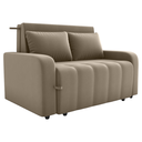 Ver imagem 1 de Sofa Cama 2 Lugares 138 Cm Amora Veludo Maserati Marrom Claro Milani Store