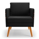 Ver imagem 4 de Kit 01 Namoradeira 02 Lugares e 02 Poltronas Mari Suede Pés Palito Castanho - D’Rossi Preto
