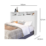 Cabeceira Box Queen 1,60 Melissa com Nicho e Prateleiras:branco - 3