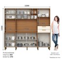 Ver imagem 3 de Kit Cozinha Compacta 08 Portas 02 Gavetas B131 Nature Off White - Henn - Briz