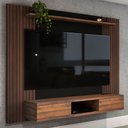 Ver imagem 1 de Painel para Tv até 75 Polegadas Alaska 2 Portas Pinho Ripado/preto - Panorama Móveis