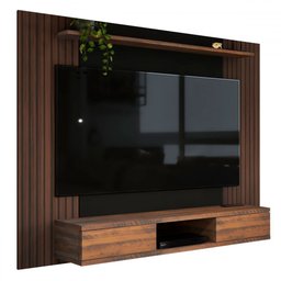 Painel para Tv até 75 Polegadas Alaska 2 Portas Pinho Ripado/preto - Panorama Móveis - 8
