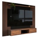 Ver mais imagens de Painel para Tv até 75 Polegadas Alaska 2 Portas Pinho Ripado/preto - Panorama Móveis