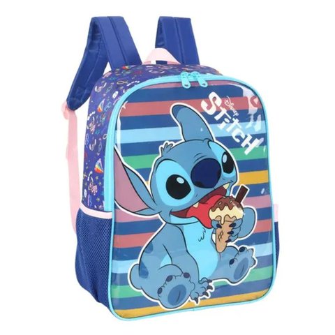 Mochila Escolar Infantil Stitch Is41531sc Azul - Luxcel