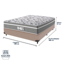 Ver imagem 3 de Cama Box Bege e Colchão Casal Evolution Molas Ensacadas Probel