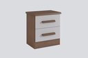 Ver imagem 1 de Mesa de Cabeceira 2 Gavetas New Athos - D Doro Castanho/Off White