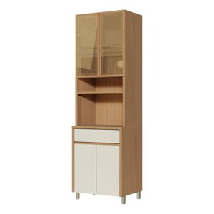 Paneleiro 4 Portas 1 Gaveta Nesher Condessa Mdf Carvalho/greige