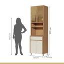 Ver imagem 4 de Paneleiro 4 Portas 1 Gaveta Nesher Condessa Mdf Carvalho/greige