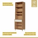 Ver imagem 7 de Paneleiro 4 Portas 1 Gaveta Nesher Condessa Mdf Carvalho/greige