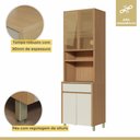 Ver imagem 6 de Paneleiro 4 Portas 1 Gaveta Nesher Condessa Mdf Carvalho/greige