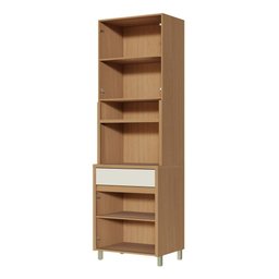 Paneleiro 4 Portas 1 Gaveta Nesher Condessa Mdf Carvalho/greige - 3