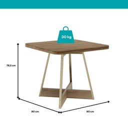 Conjunto Sala de Jantar 4 Cadeiras Charlotte Carraro Carvalho Dourado - 4