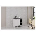 Ver imagem 1 de Balcão de Cozinha Ambiente Isadora Branco Preto - Poquema
