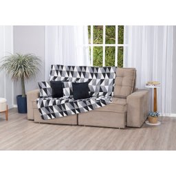 Xale de Jacquard Manta de Sofá Poltrona Cama 2,20m X 1,50m:losango Preto - 1