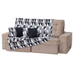 Xale de Jacquard Manta de Sofá Poltrona Cama 2,20m X 1,50m:losango Preto - 4