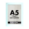 Kit 3 Porta Retrato 15x21 A5 Acetato Fotos Moldura Aparador Decoração Quadro:branco - 3