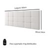 Cabeceira Cama Box Casal Queen 1,60 Suspensa Bia Corino - Branco - RPM Móveis - 3
