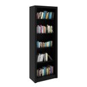 Ver imagem 5 de Kit para Escritorio com Mesa em L Estante Balcao Gaveteiro 2 Portas 3 Gavetas MDP Preto Tecno Mobili