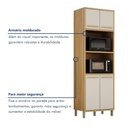 Ver imagem 3 de Paneleiro com 2 Nichos 4 Portas Torino - Cinamomo/Off White