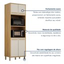 Ver imagem 2 de Paneleiro com 2 Nichos 4 Portas Torino - Cinamomo/Off White