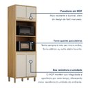 Ver imagem 4 de Paneleiro com 2 Nichos 4 Portas Torino - Cinamomo/Off White