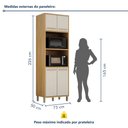 Ver imagem 5 de Paneleiro com 2 Nichos 4 Portas Torino - Cinamomo/Off White