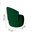 Ver mais imagens de Kit Namoradeira + 2 Poltronas Decorativa Beatriz Orgânica Bouclé Verde