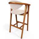 Ver mais imagens de Kit 02 Banquetas Alta para Cozinha Bancada Bar Sala de Jantar Fixa Cecília L02 Suede Bege - Lyam