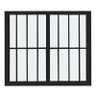 Janela 2 Folhas de Correr com Grade Alumínio Preto 100x100 Linha 25 - 2