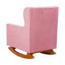 Ver imagem 4 de Kit Poltrona e Puff Aurora Balanço Suede Rosa - Fm