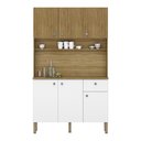 Ver imagem 7 de Armário de Cozinha Compacta 6 Portas 1 Gaveta Style - Freijó/supremo/cp-ripado Freijó