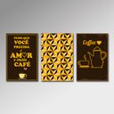 Ver imagem 1 de Placa Decorativa - Amor e Mais Café Arte Destaque 20 X 30 Cm