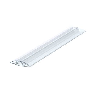 Perfil H de Emenda em Policarbonato Cristal - 10mm - Cortado C/ 3,00m P/ Envio