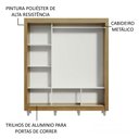 Ver imagem 5 de Guarda-Roupa Casal Madesa Mônaco 3 Portas de Correr de Espelho com Pés Rustic Cor:Rustic